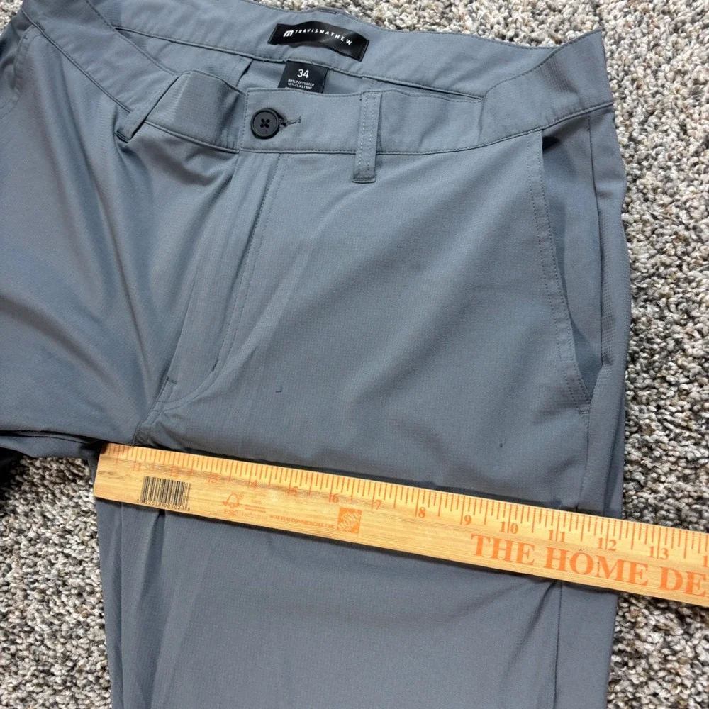 Travis Mathew Men's 34 Grey Active Tech Performance Jogger Pants Golf Casual